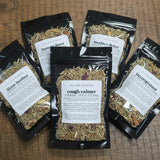 Packaged herbal sinus steam mix on a wooden surface