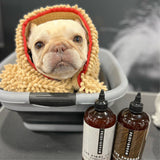 THE TOWEL Microfiber Dog & Cat Drying Towel — Hand Pockets, Odor-Resistant & 7× Water Absorbent